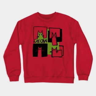 geometric cats Crewneck Sweatshirt